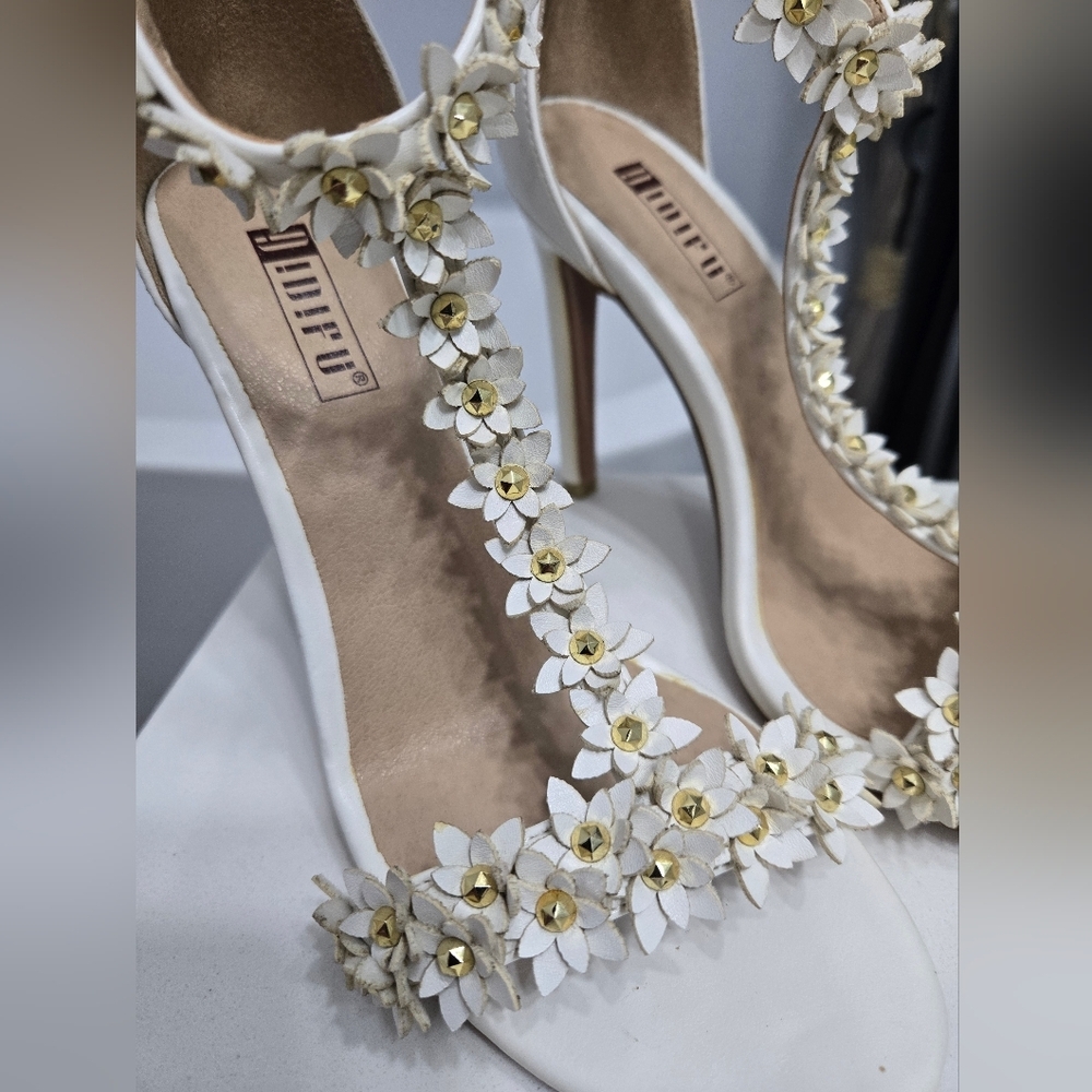 Idifu Flower Studded High Heels - Picture 6 of 17